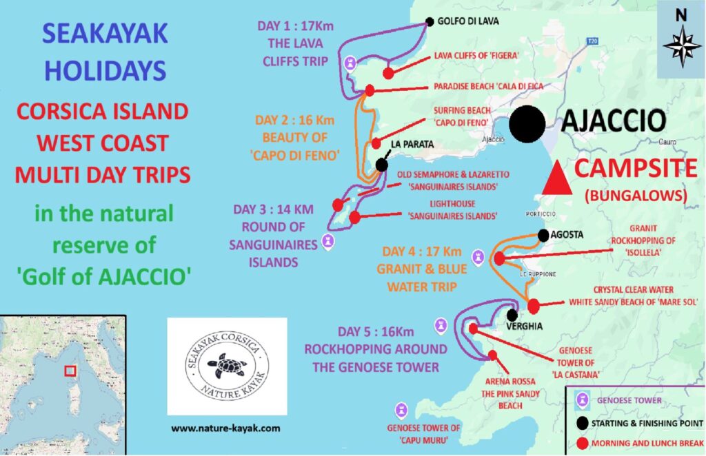 SEAKAYAK AJACCIO - KAYAK DE MER SANGUINAIRE